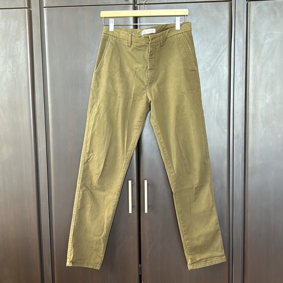 Zara DNWR Men Pants. Size 30. Color Military green - Picture 1 of 6